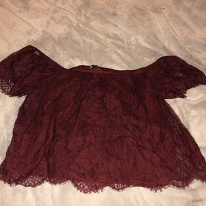 American eagle off the shoulder blouse